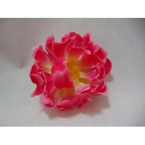  Small Pink Peony Hair Flower Clip 