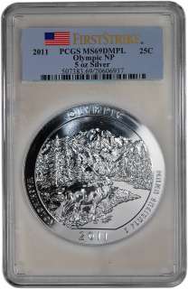 2011 ATB Olympic Silver (5 oz) 25C   PCGS MS69 DMPL   First Strike 