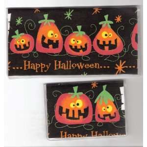    Checkbook Cover Debit Set Halloween Pumpkin Patch 
