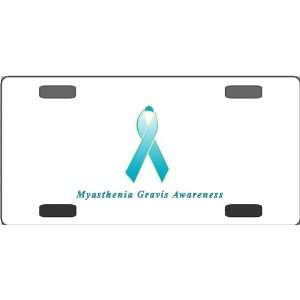  Myasthenia Gravis Awareness Ribbon Vanity License Plate 