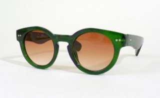 Thick Round Frame Green Vintage 40 50s Sunglasses Retro  
