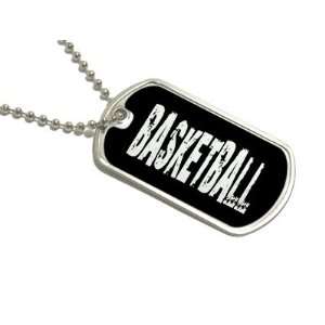  Basketball   Military Dog Tag Keychain Automotive
