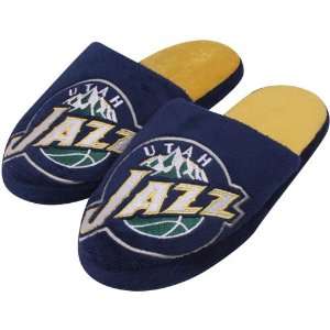   Utah Jazz Navy Blue Gold Big Logo Slide Slippers