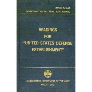  Department of the Army ROTC Manual 145 45, Readings for 