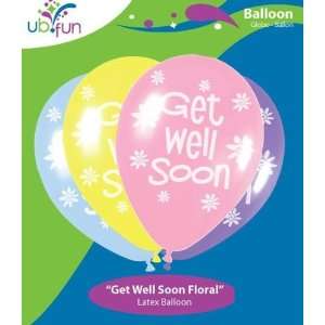  UB FUN A13505 11 GET WELL SOON FLORAL LATEX BALLOON 100PCS 