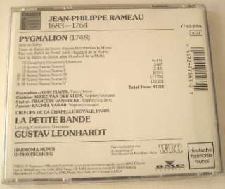 Rameau Pygmalion Acte de Ballet Petite Bande Leonhardt 054727714320 