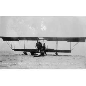 early 1900s photo Commander Samson arrives at South Sea after flying 