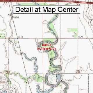   Topographic Quadrangle Map   Milford, Nebraska (Folded/Waterproof