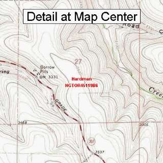  USGS Topographic Quadrangle Map   Hardman, Oregon (Folded 