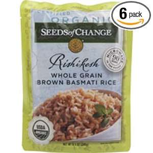   Rice, Rishikesh Whole Grain Brown Basmati Rice, 8.5 Ounce (Pack of 6