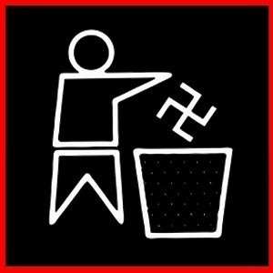 NAZI TRASH Recycle Bin Antifa Anti Nazi Peace T SHIRT  