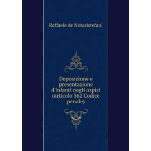   ospizi (articolo 362 Codice penale) Raffaele de Notaristefani Books