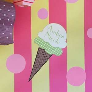  Personalized Ice Cream Cone Wall Decal