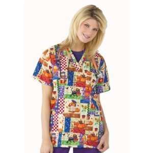 Medline 4144PAGHXS Peaches Tunic V Neck   Extra Small Party Ghosts 