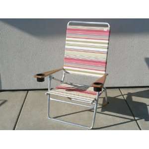 Light N Easy Beach Chair with Cup Holders Fiesta Mesh  