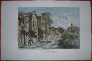 1884 Reclus print SCUTARI ÜSKÜDAR, ISTANBUL, TURKEY (#48)  