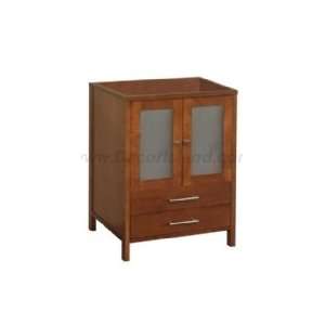    F08 24 Wood Vanity Cabinet W/ Frost Glass Doors
