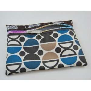  Le Sports cosmetic makeup pouch  Blue Semicircle 