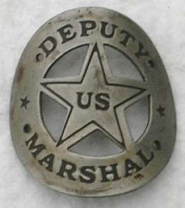 Brass Deputy US Marshal Old West Gun Butt Tag Plate  