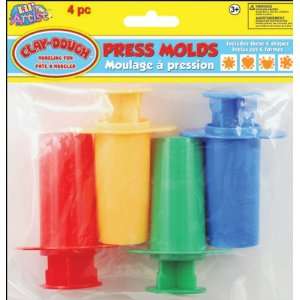  Clay Dough Press Molds, 4 Assorted Shapes