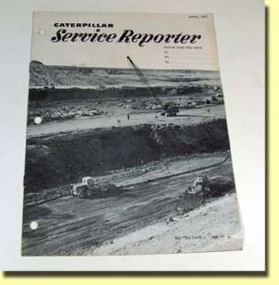 CATERPILLAR TRACTOR Service Reporter Magazine 1957  
