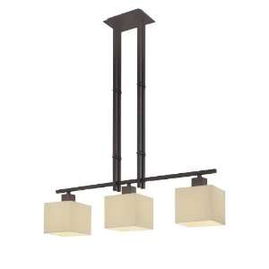 Kovacs P5933 611 Blackened Steel Torii Asian Three Light Down Lighting 