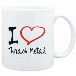  Mug White  I LOVE Thrash Metal  Music