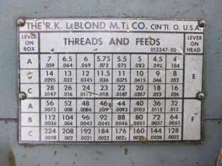 1967 LEBLOND 15 x 54 15C5 Regal Metal Lathe  
