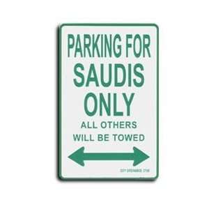  Saudi Arabia Metal Parking Signs Patio, Lawn & Garden
