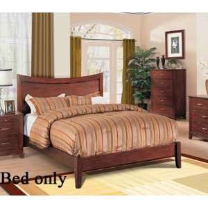  Eastern King Size Bed Brown Cherry Finish