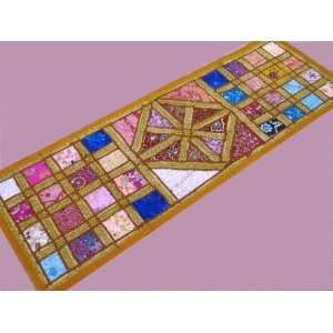  INDIAN SARI WALL TAPESTRY THROW DECORATIVE TABLE RUNNER 