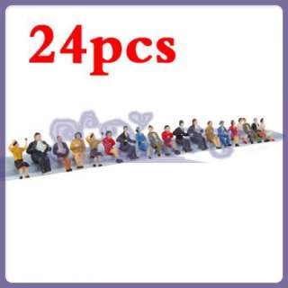 24 Model Train SEATED People Passangers Figure HO Scale  