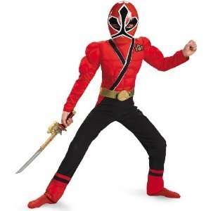  Red Samurai Power Ranger Muscle Costume and Sword Gift Set 