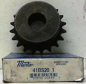 Martin 40BS20x1 Finished Bore Roller Chain Sprocket NIB  
