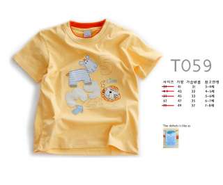 New Toddler tee rounded neck cute animal EMB t053 t064 / 3T 6T 7T FREE 