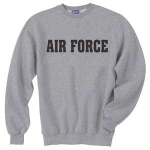 US United States Air Force USAF Grey Crewneck Sweatshirt Gray Pullover 