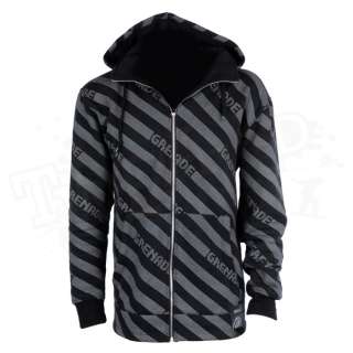 NEW 2012 Grenade Caslider Zip Up Hoodie Jacket   Black  Size Medium M 