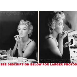  MARILYN MONROE IN PRE SHOW MAKEUP CHAIR (2) RARE 8x10 FINE 