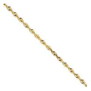    14K Yellow Gold 2.8mm Extra Light Solid Rope Chain 18 Jewelry