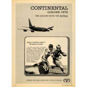 1965 Ad Continental Airlines National League Football   Original Print 