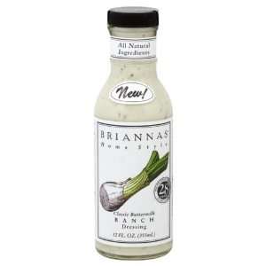 Briannas Classic Buttermilk Ranch, 12 oz (Pack of 6)  