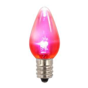  C7 Transparent LED Pink Bulb .38W 130V (XLEDT79) Patio 