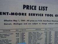 1949 Kent Moore Mechanic Service Tool Catalog ORIGINAL  