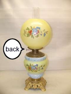 LATE 1800s SIGNED GONE WITH WIND OIL TABLE LAMP  