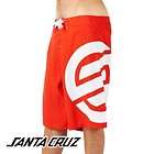 mens santa cruz xl knot board shorts red location united
