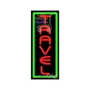 Travel Neon Sign 13 inch tall x 32 inch wide x 3.5 inch Deep inch deep 