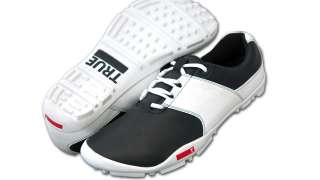 TRUE Linkswear Tour Mens Golf Shoes   Black/White 10  