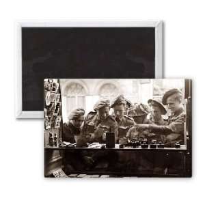 Army Soldiers looking through a shop window   3x2 inch Fridge Magnet 
