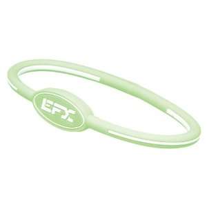  EFX Silicone Oval Wristband   Medium   Green with White 