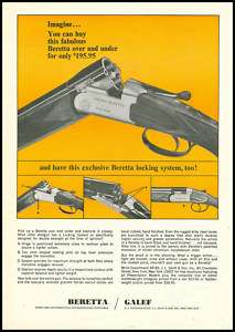 1965 vintage ad for Beretta Over and Under Shotguns  